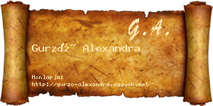 Gurzó Alexandra névjegykártya